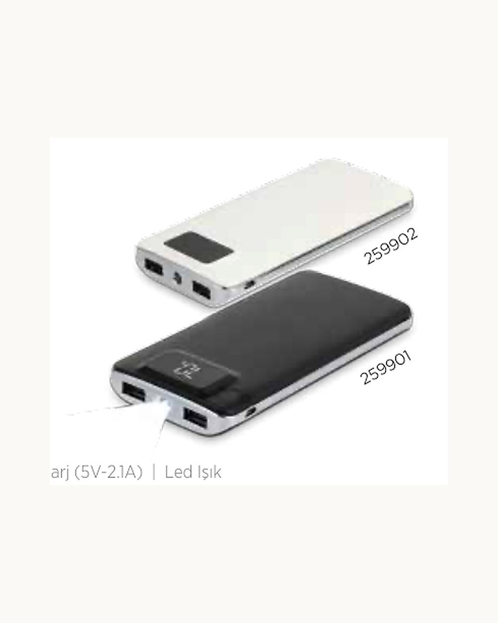 Arpaçay powerbank, logo baskılı kurumsal promosyon ürünü (kod 259902, 259901)