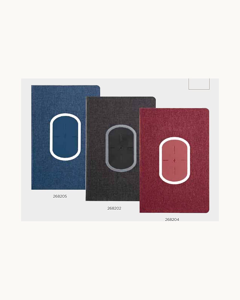Berrak powerbank defter, logo baskılı kurumsal promosyon ürünü (kod 268202, 268204, 268205)