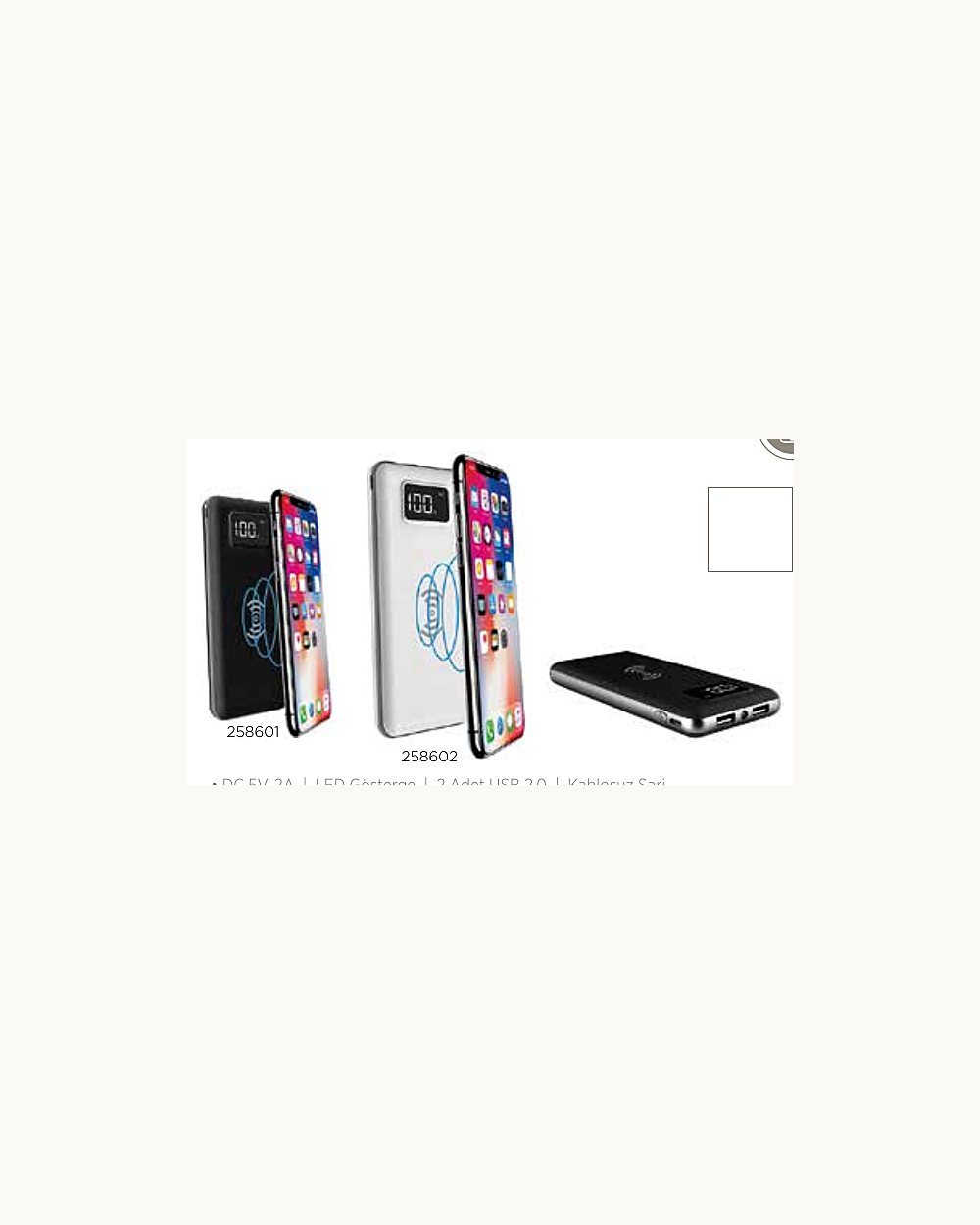 Beydağ powerbank, logo baskılı kurumsal promosyon ürünü (kod 258601, 258602)