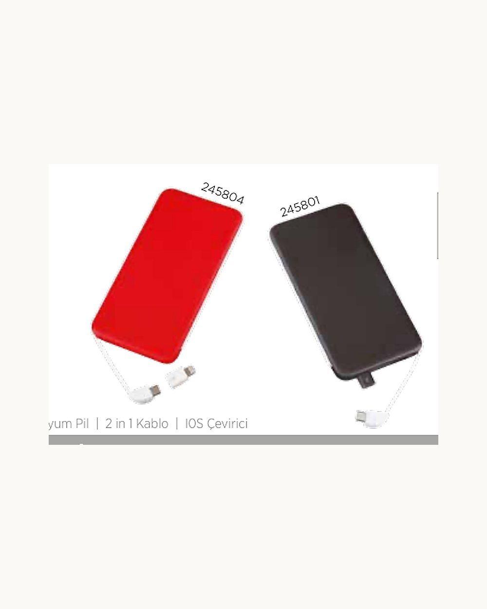 Çavdır powerbank, logo baskılı kurumsal promosyon ürünü (kod 245804, 245801)