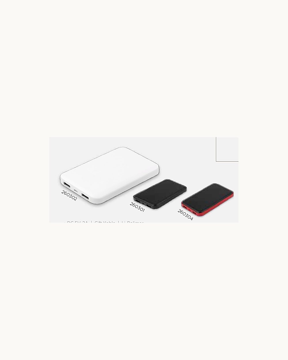Demirdöven powerbank, logo baskılı kurumsal promosyon ürünü (kod 260302, 260301, 260304)