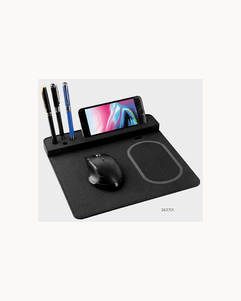 Demre wireless mouse pad powerbank, logo baskılı kurumsal promosyon ürünü (kod 263701)