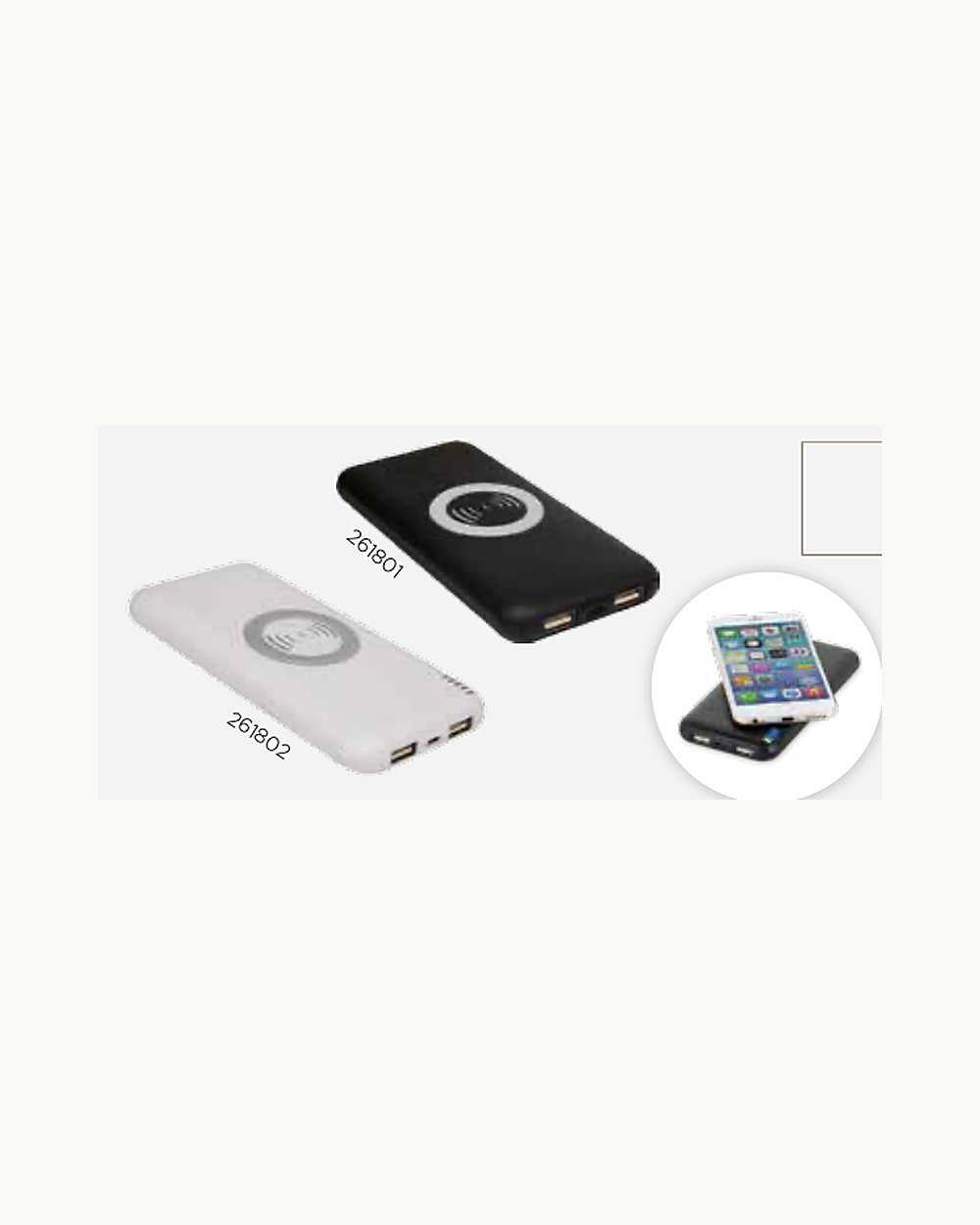 Gümüşler powerbank, logo baskılı kurumsal promosyon ürünü (kod 261802, 261801)