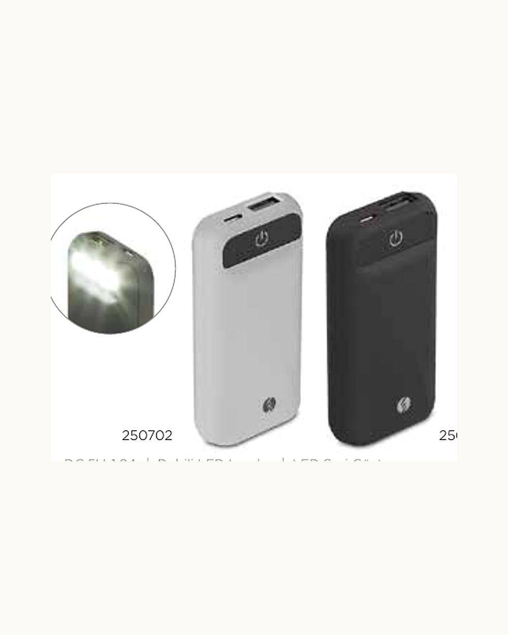 Güzelhisar powerbank, logo baskılı kurumsal promosyon ürünü (kod 250701, 250702)