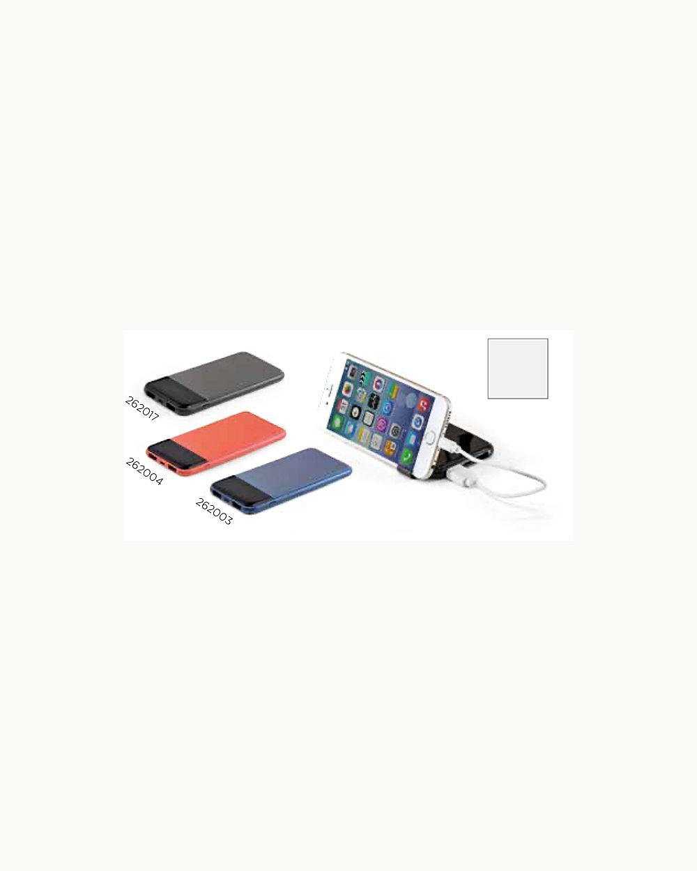 Kapulukaya powerbank, logo baskılı kurumsal promosyon ürünü (kod 262017, 262004, 262003)