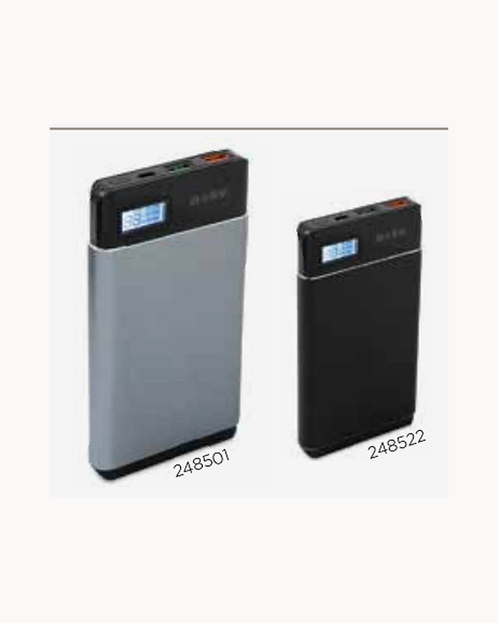 Kayabeyi powerbank, logo baskılı kurumsal promosyon ürünü (kod 248501, 248522)