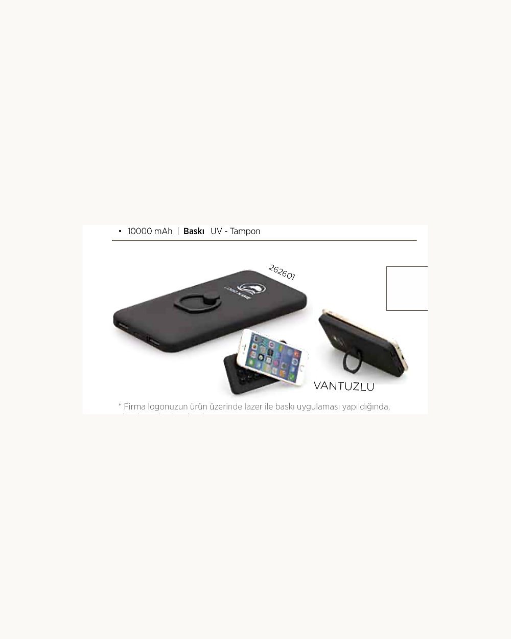 Kuzfındık powerbank, logo baskılı kurumsal promosyon ürünü (kod 262601)