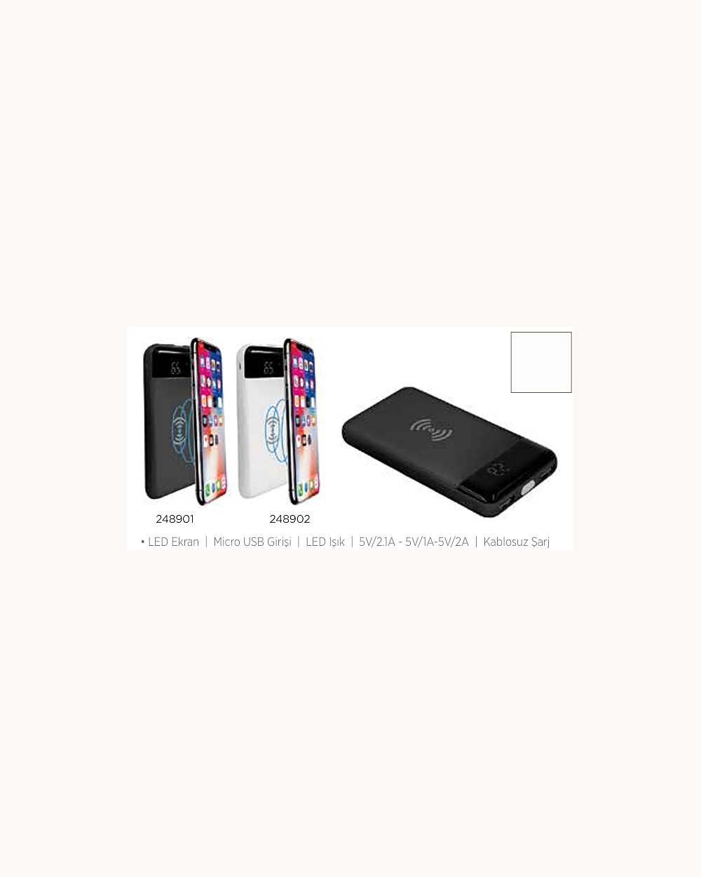 Obruk powerbank, logo baskılı kurumsal promosyon ürünü (kod 248901, 248902)