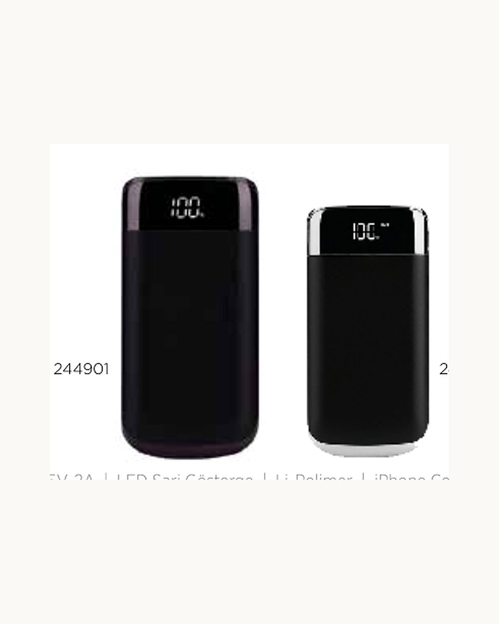 Özlüce powerbank, logo baskılı kurumsal promosyon ürünü (kod 244901, 244902)